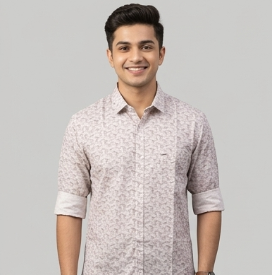 The Hex-Mesh Mauve Casual Shirt