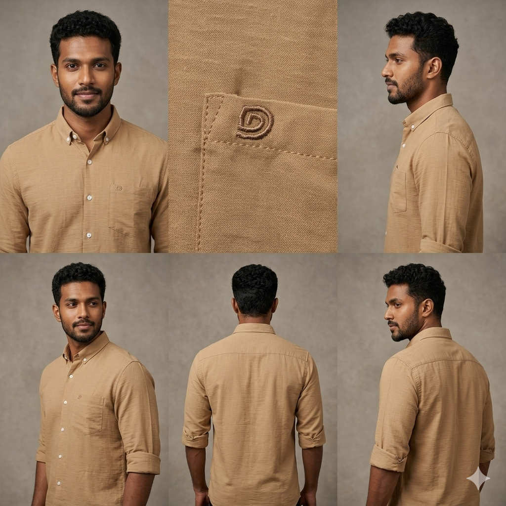BLUE CRUSHED LINEN PREMIUM SHIRT FULL SLEEVES