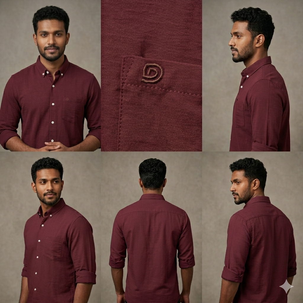 BLUE CRUSHED LINEN PREMIUM SHIRT FULL SLEEVES