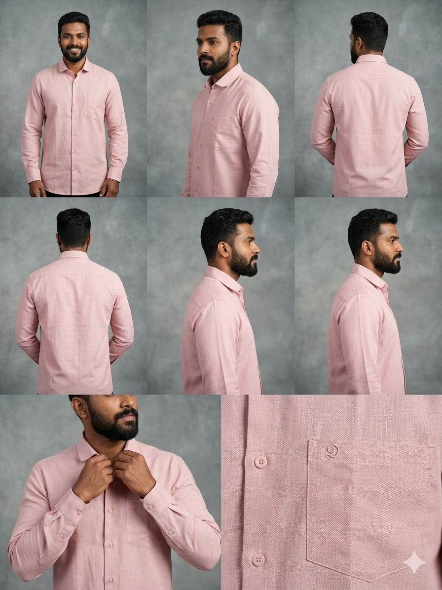 GOLDEN BROWN LINEN FULL SLEEVE SHIRT