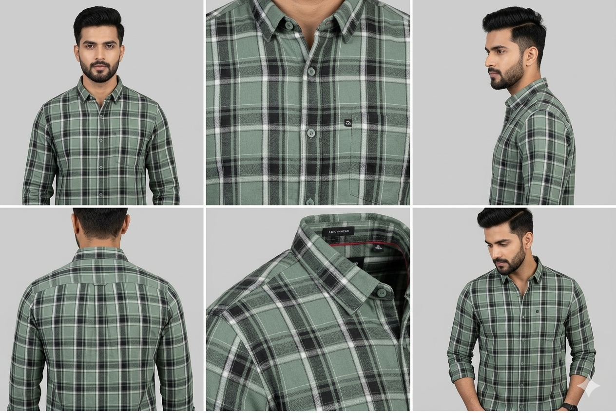 DEEP MOSS PLAID PREMIUM CHECKERED SHIRT modern full sleeve wear(unisex)