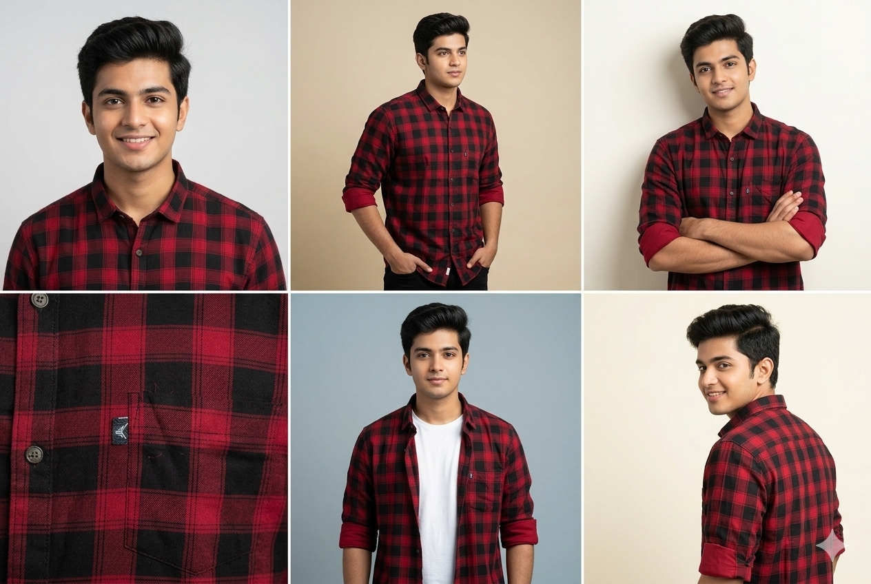 TEAL AND BLACK color Full sleeve checkered shirt cotton  (dark colors)