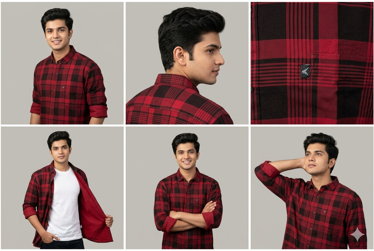TEAL AND BLACK color Full sleeve checkered shirt cotton  (dark colors)