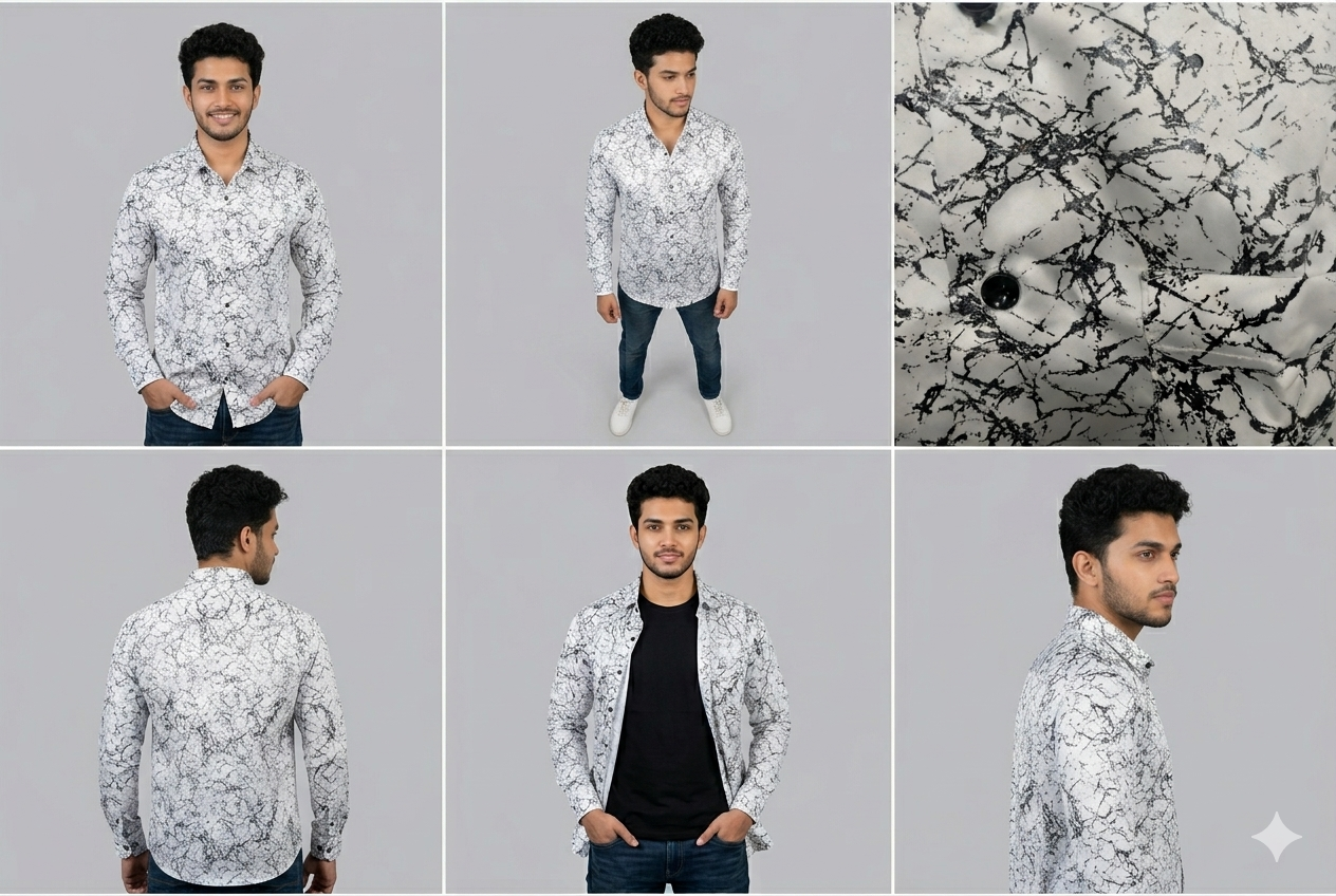 MAROON SATIN PRINTED Premium Shirt full sleeve