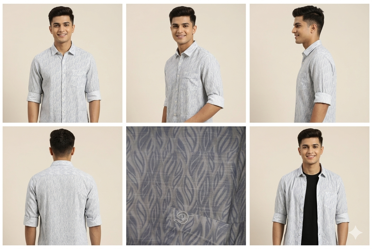 The Cerulean Wave Casual Shirt