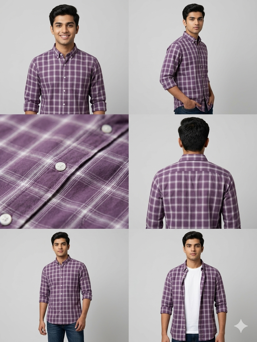 The Wine Lattice Madras Shirt
