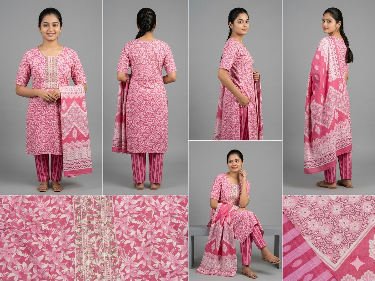 Yellow Floral Elegance Three-Piece Suit Set