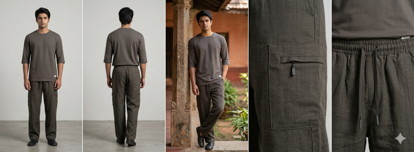 PREMIUM BLACK LINEN PANTS (TROUSERS)