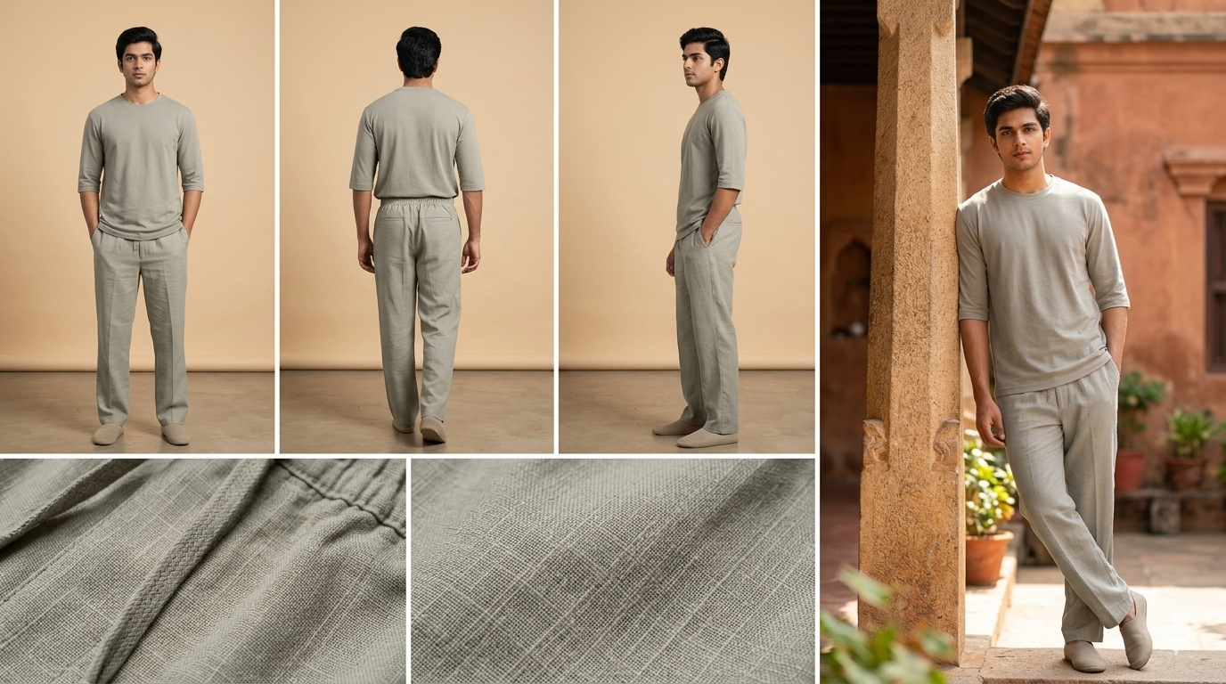 PREMIUM BLACK LINEN PANTS (TROUSERS)