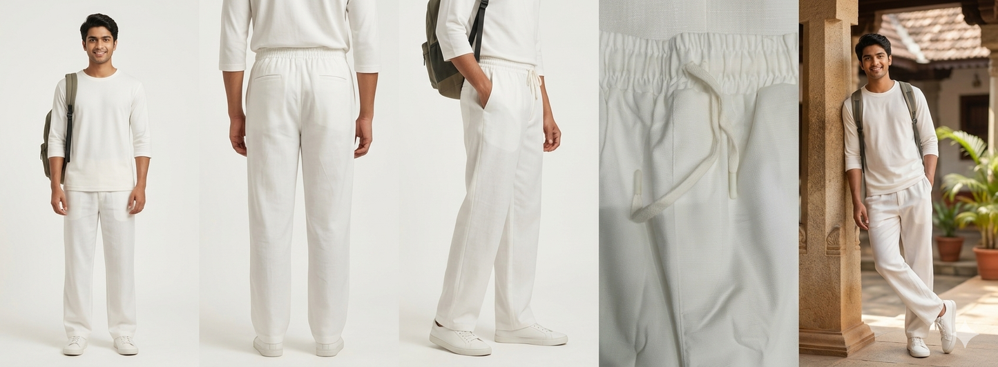 PREMIUM BLACK LINEN PANTS (TROUSERS)