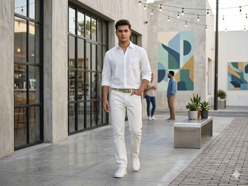 STRAIGHT FIT COTTON JEANS