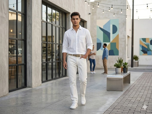 STRAIGHT FIT COTTON JEANS