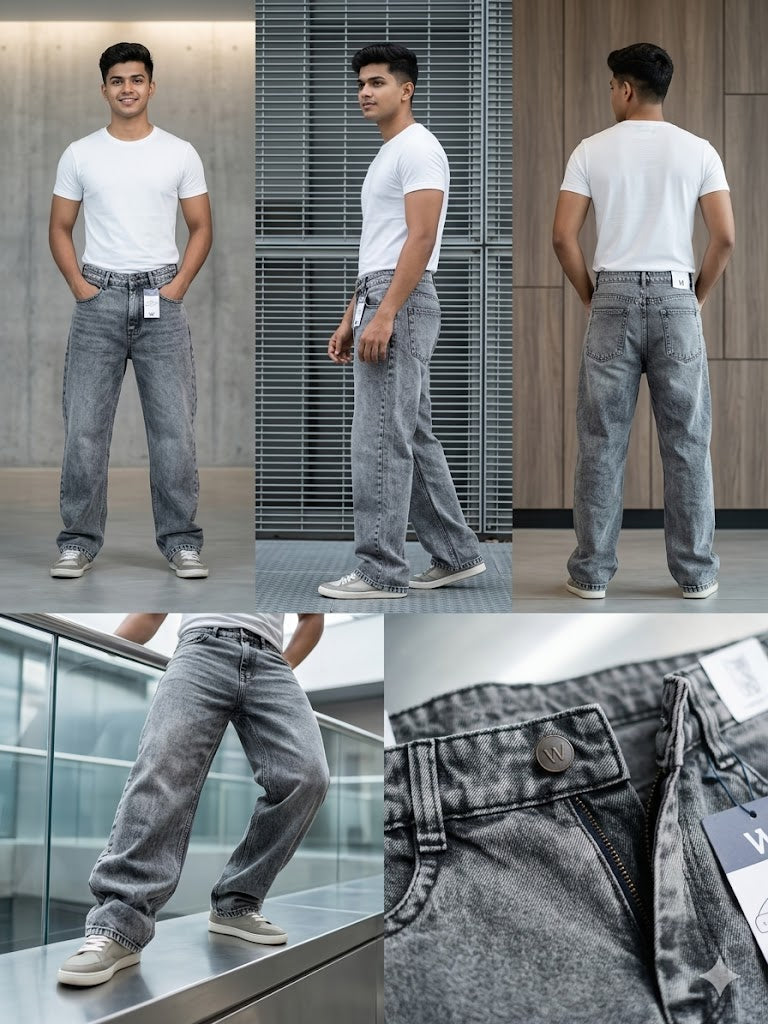 BLUE SHADE PREMIUM RELAXED FIT BAGGY JEANS
