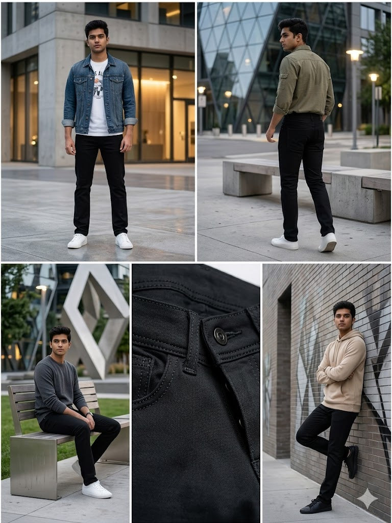 STRAIGHT FIT COTTON JEANS