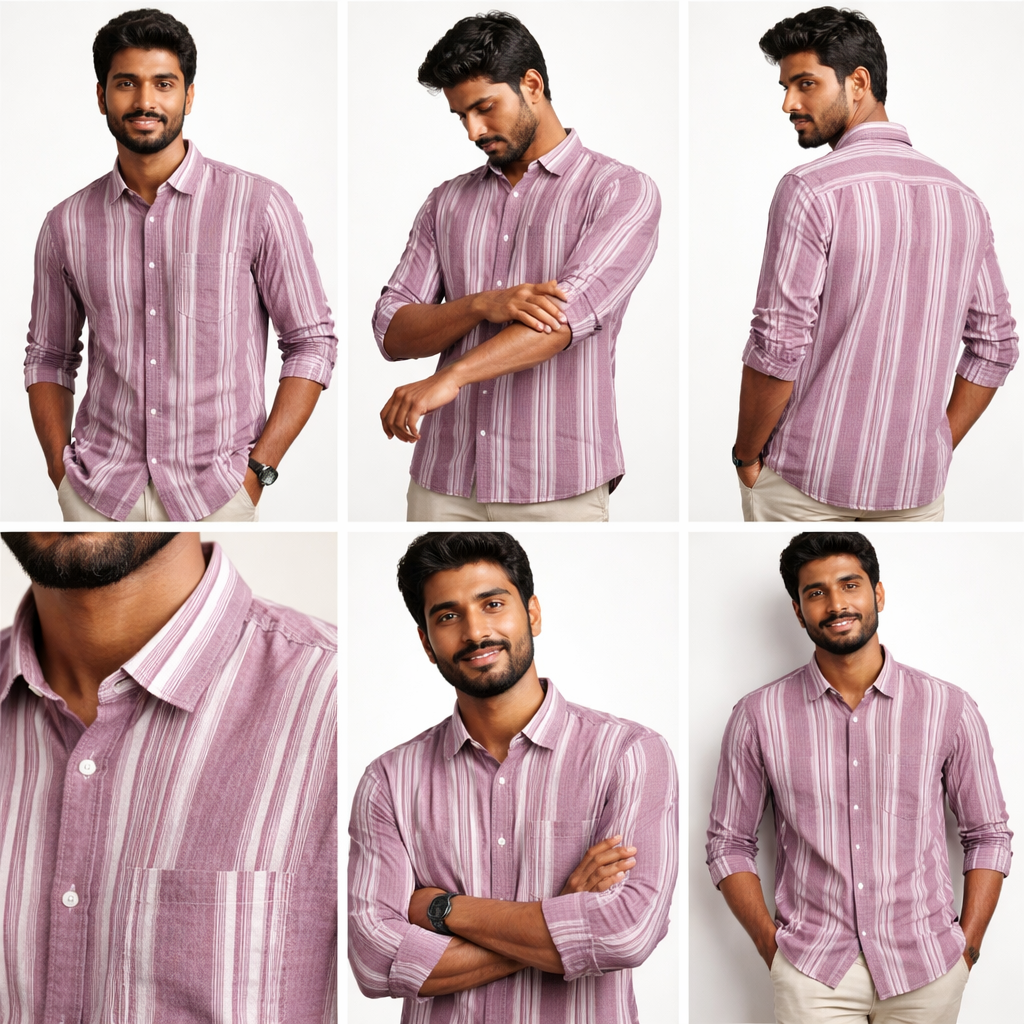 THE HORIZON STRIPE LINEN SHIRT WITH FULL SLEEVES