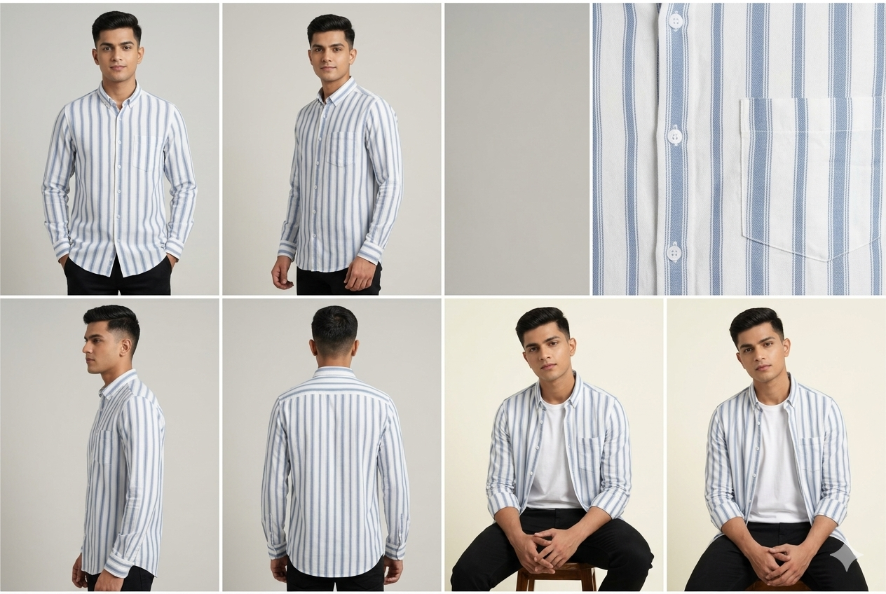BLUE MERIDIAN STRIPE WITH FULL SLEEVES