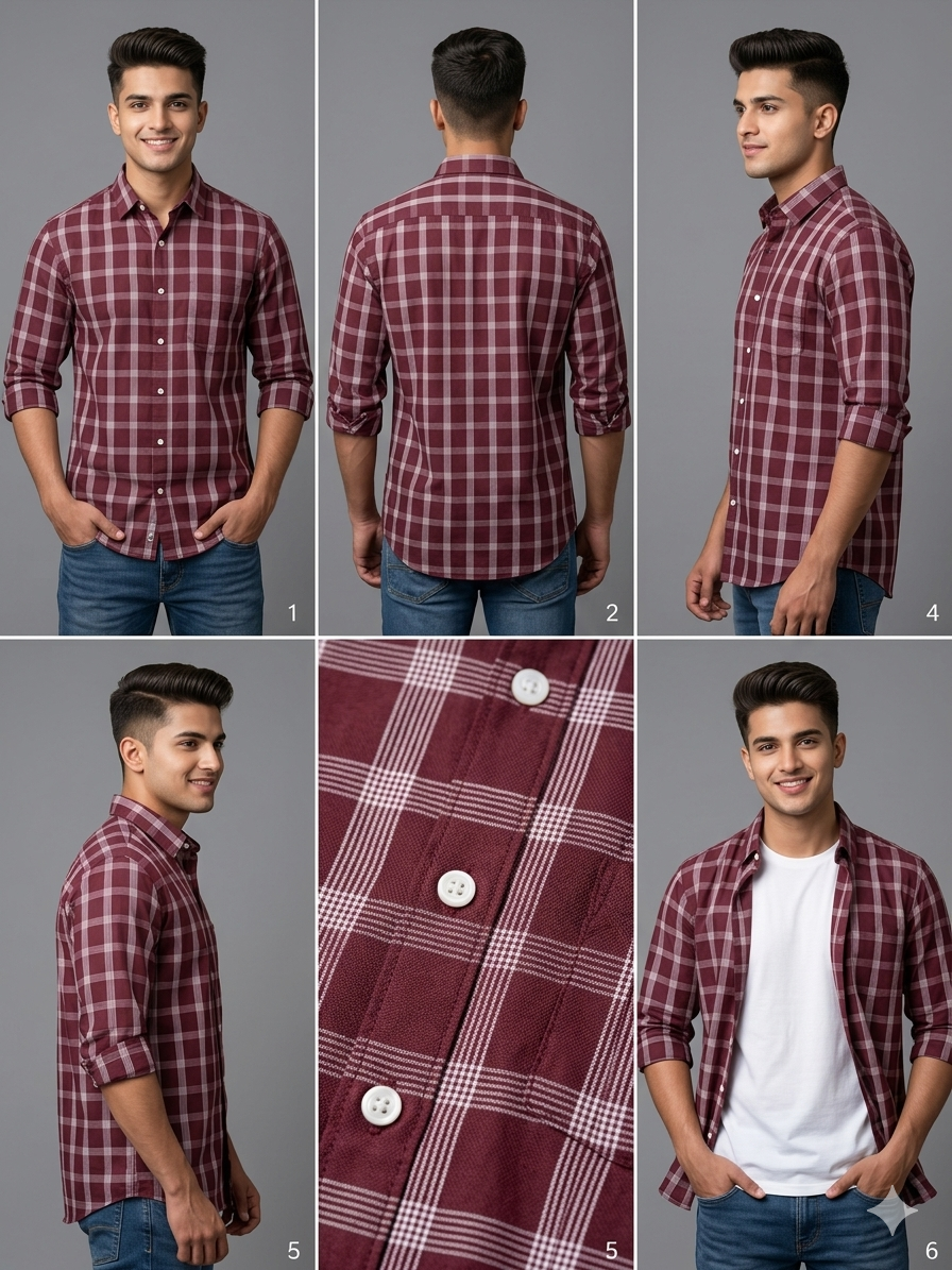 The Wine Lattice Madras Shirt
