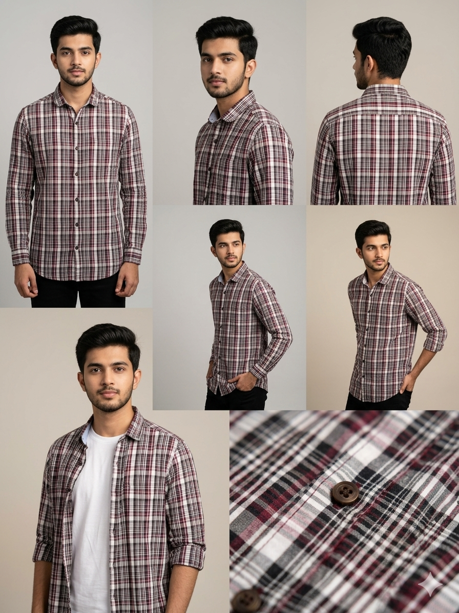 RED BLACK THE URBAN COTTON CHECKS (PLAID) SERIES