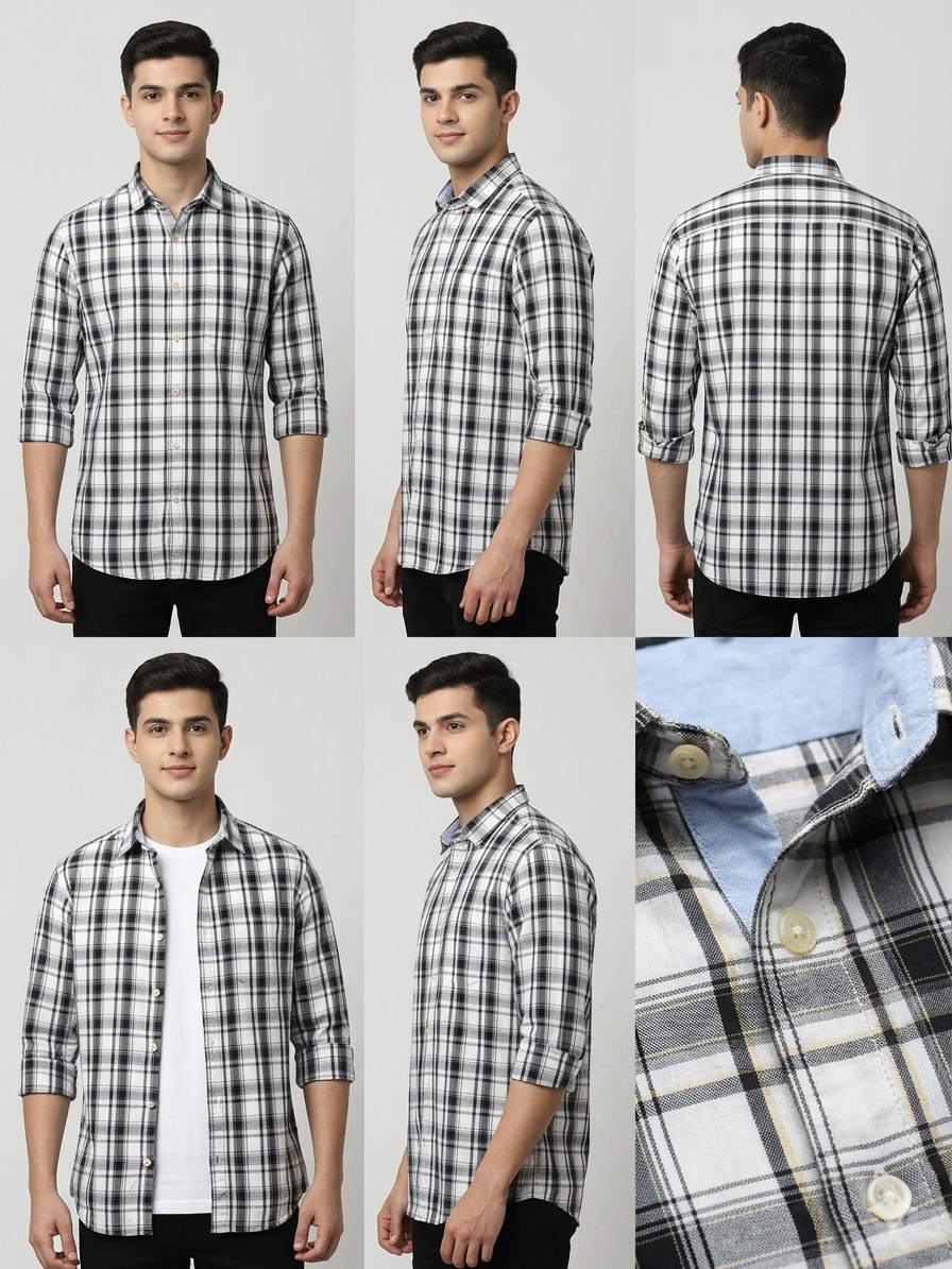 BLACK AND WHITE THE URBAN CHECKS (PLAID) SERIES
