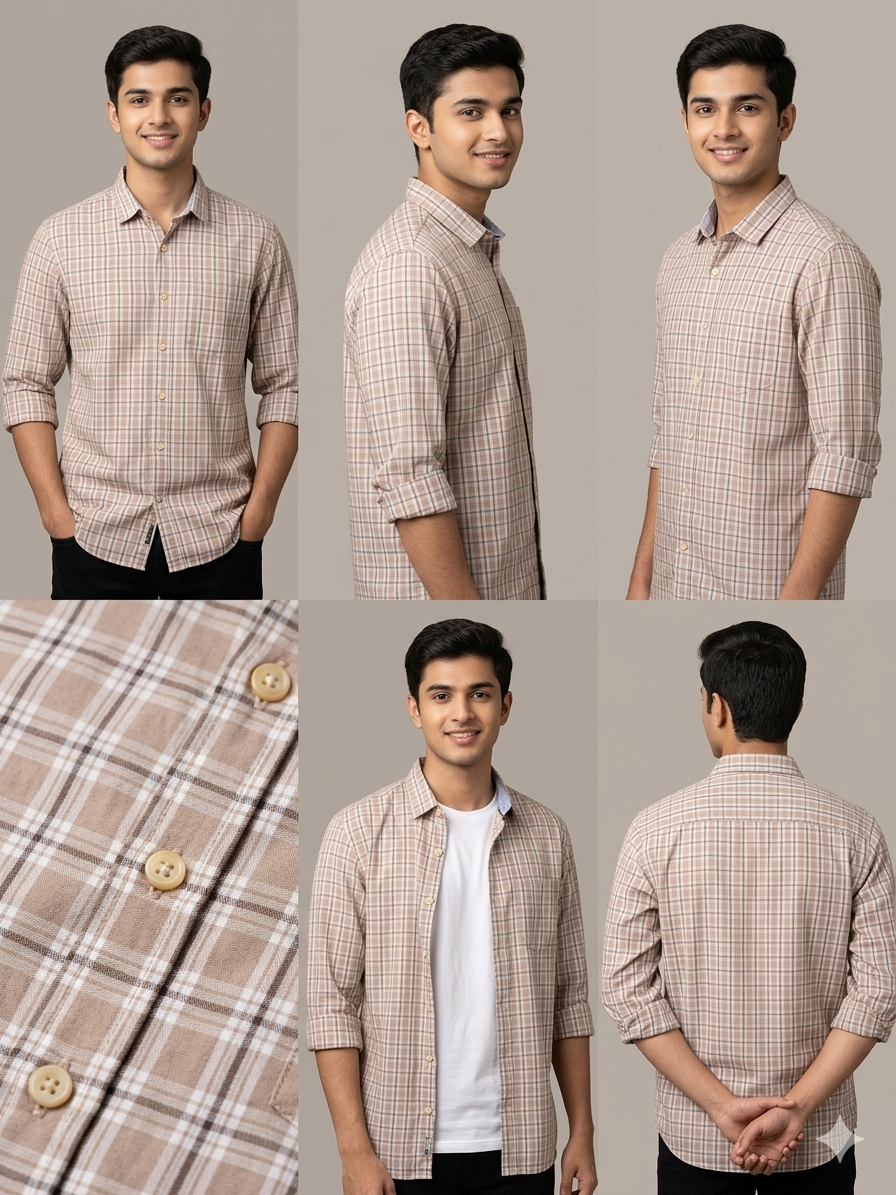 COPPER TAN THE URBAN CHECKS (PLAID) SERIES