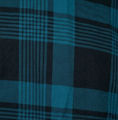 TEAL AND BLACK color Full sleeve checkered shirt cotton  (dark colors)