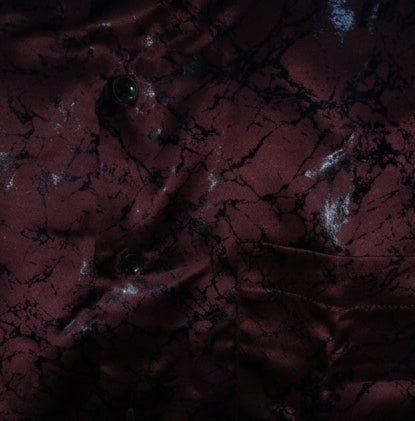 MAROON SATIN PRINTED Premium Shirt full sleeve