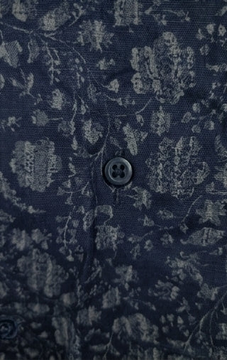 Midnight Indigo Floral Motif Shirt full sleeves