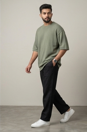 PREMIUM BLACK LINEN PANTS (TROUSERS)