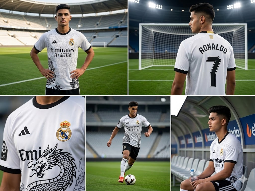 Premium white Ronaldo sports jersey | Unisex | Breathable polyester