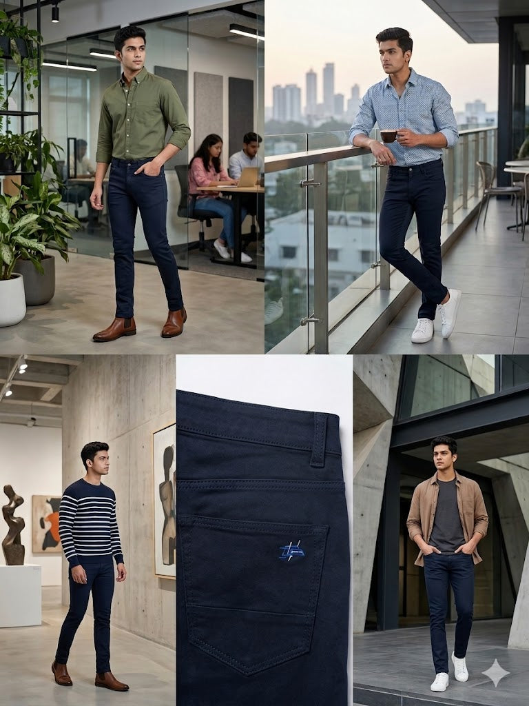 STRAIGHT FIT COTTON JEANS