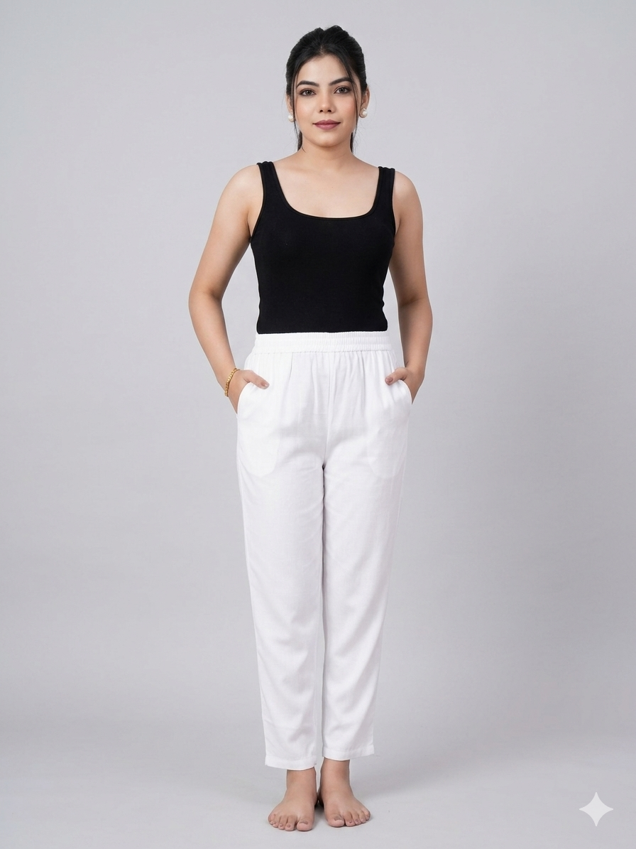 Premium Cotton Straight-Fit Pants