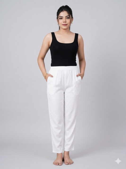 Premium Cotton Straight-Fit Pants